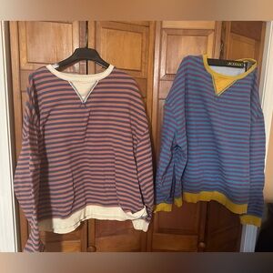 Natural life- 2 for 1! Striped sweatshirts- You get BOTH! XL